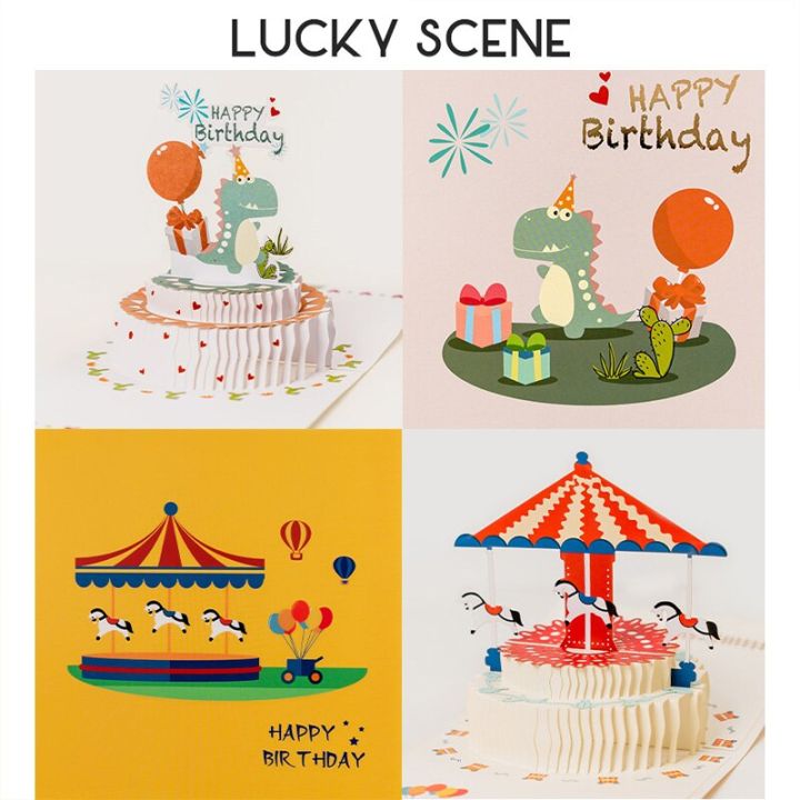 2 Pcs 3D Birthday Card Creative Gift Greeting Pop Up Happy Handmade AU  Stock – Gadget arcade