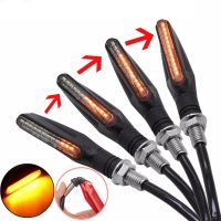 【CW】❂  Motorcycle Turn Signals 12 SMD Tail Flasher Flowing Blinker IP68 Bendable Flashing Lights Lighting