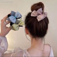 ☑ New Bow Pill Head Grip Clip Elegant Large Hair Clip Korea Female Back of The Head Spoon Clip Elegant Headdress Ponytail Clip