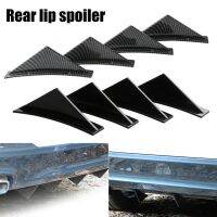 4PCS Carbon Fiber Universal Car Rear Bumper Lip Spoiler Diffuser Triangle Shark Fin Separator Decorative Car Styling Accessories