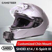 Camsteer กำหนดเอง CNC Alluminio Shoei X14 X-Spirit III หมวกกันน็อคติดคาง Gopromax Hero11 10 9 Insta360 X3 X2กล้อง DJI