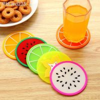 Creative Colorful Silicone Cup Drinks Holder Mat Fashion Fruit Shapes Coaster Tableware Placemat Coffee Pads Kitchen Accessories