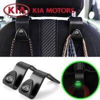 [ KIA ] Car Luminous Multifunctional Hooks Auto Logo Hidden Seat Rear Hooks Decoration Accessories for KIA KX1 Forte R K5 Sportage Cerato RIO Sorento