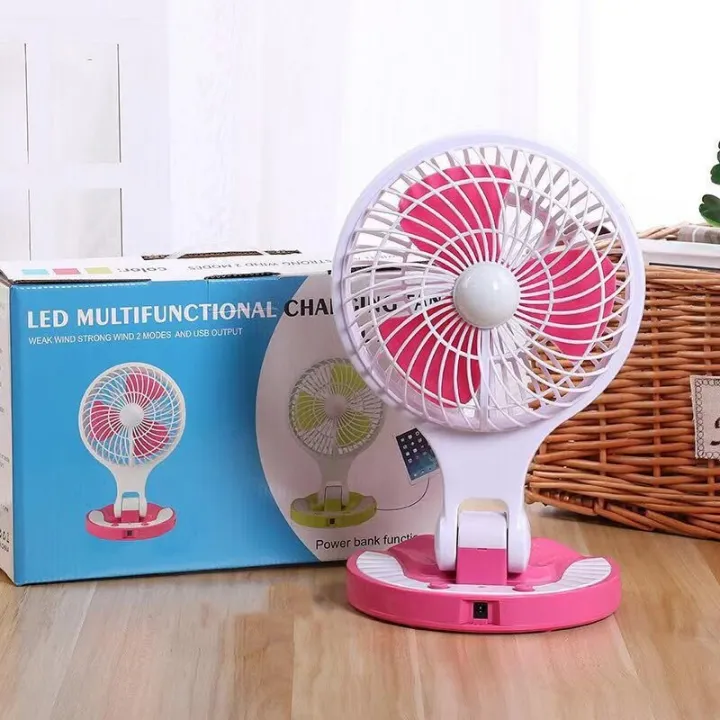 Rechargeable Fan With LED Light Portable MINI Fan Hot Summer Adobe Fan ...