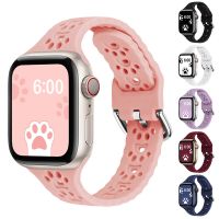 Tali Silikon untuk Apple Watch Band 44Mm 40Mm 45Mm 41Mm 42Mm 38Mm Gelang Cakar Kucing Lucu Iwatch Seri 7 Se 3 4 5 6 Gelang Korea