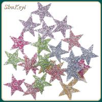 SHUKEYI 24pcs บลิง ดาวแพทช์ สีสันสดใส ศิลปะการปะติด การตกแต่งตกแต่ง รีดบน เสื้อผ้าสำหรับผู้หญิง