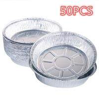 【CW】 50pcs Paper Tin Foil Air Fryer Baking Oil-proof Barbecue Plate Food Oven Pan Accessories Pizza Tray