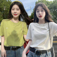 【X-style】เสื้อยืดคอกลม แขนสั้น สไตล์เกาหลี เรียบง่าย เข้ากับทุกชุด