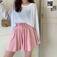 Shorts Womens Fashion Big Size Skorts Korean Style High Waisted A-line Skirt Fashion Short Pants