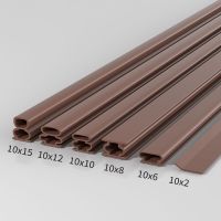 【CW】 1/3/5M Brown Silicone Rubber Self adhesive Door Window Sealing Strip Anti collision And Keep Warm Dustproof Soundproof Strips