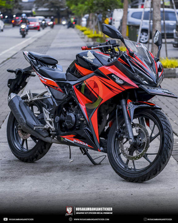 Sticker Motor Honda Cbr 150 R All New Hitam Grafis Merah Modifikasi