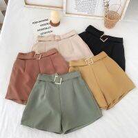 COD SDFERTGRTYTYUYU 【Ready Stock / Fast shipping】Suit Shorts womens Chiffon wide leg pants chic hot pants 2020 summer high waisted casual versatile SLIM STRAIGHT Pant / Follow the store to save 1