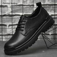 Golden Sapling Classics Mens Casual Shoes Breathable Leather Flats Fashion Men Leisure Footwear Retro Platform Tooling Loafers