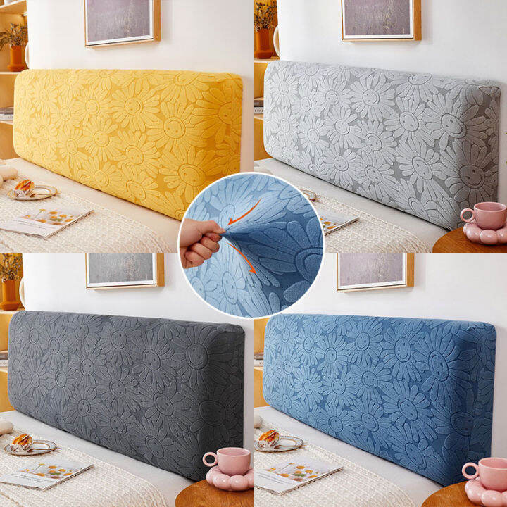 Jacquard Bed Head Cover Solid Color Stretch Cloth Headboard Dust Cover