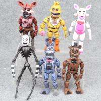 【COD】ตุ๊กตาหมี PVC ห้าคืน14.5-17ซม. 6ชิ้น/ล็อต,ตุ๊กตาแอ็กชัน FNAF Bonnie Foxy Freddy Fazbear ของเล่น