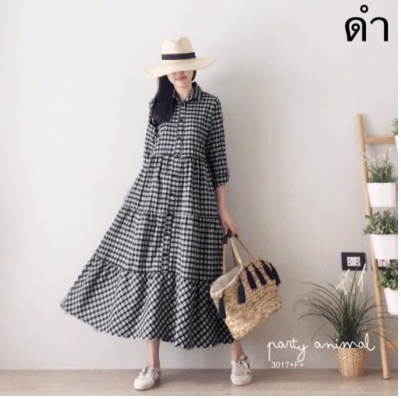 maxi-dress-ลายสก๊อต