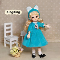 New 30cm BJD 16 Doll with clothes glasses Long wig Makeup Fashion Casual Wear Rabbit Princess Dress Up DIY Toys for Girls Gift