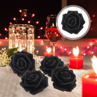 BESTOMZ 100pcs Fake Rose Head Flower Faux Black Rose สำหรับ DIY งานฝีมือตกแต่ง