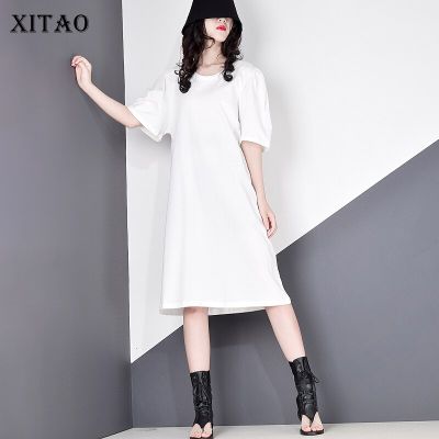 XITAO Dress  Solid Color Casual Women Dress