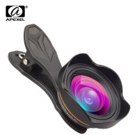 APEXEL Professional Optic Phone camera lends kit 15mm 4K Wide angle lens no distortion for iPhoneX 8 plus HTC more smartphone