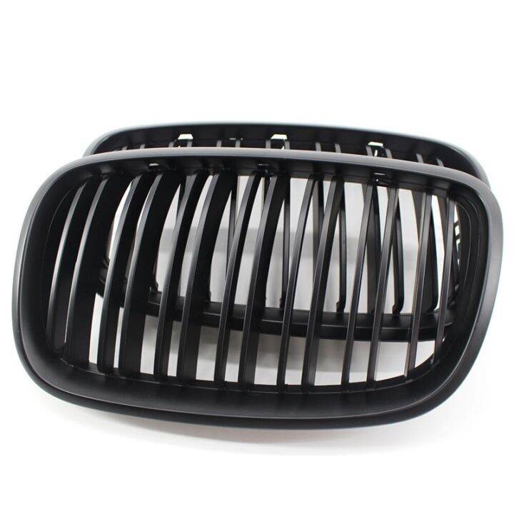 matte-black-front-bumper-dual-slat-front-kidney-grill-grille-for-bmw-x5-x6-e70-e71-2007-2014