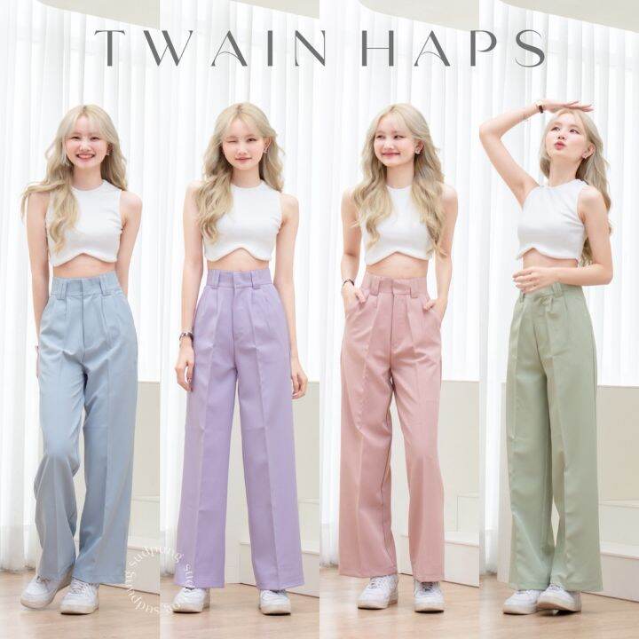 Twain hasp Long Pants. Suitable For People With Small Waist Big Hips