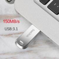 SanDisk Ultra Luxe USB แฟลชไดร์ฟ Gen1ได้ถึง150เมกะไบต์/วินาที64กรัม128กรัมความจำโลหะแท่งเพนไดรฟ์ CZ74สำหรับรถแล็ปท็อปและแท็บเล็ต Shensong