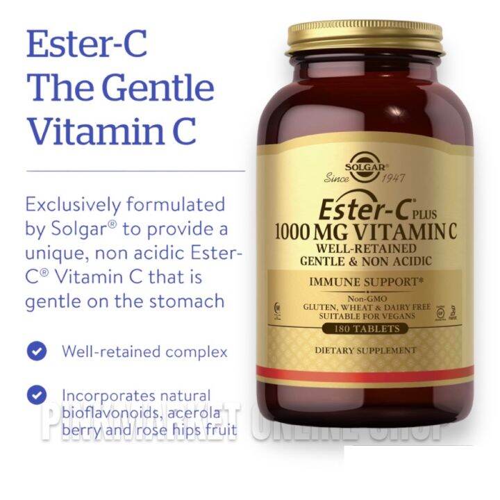 Solgar, EsterC Plus, Vitamin C, 1,000 mg, 90 and 180 Tablets and 500