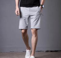 Mens Casual Shorts Workout Fashion Comfy Shorts Summer Breathable  Short กางเกงวอร์ม ขาสั้น กางเกงกีฬา เอวยืด ทรงสวย ชาย/หญิง แถบธงชาติ V (Grey)