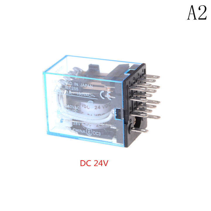 Bopin MY4NJ 12V/24V/110V/220V Coil Power Relay DIN Rail Mounted 14 Pin ...