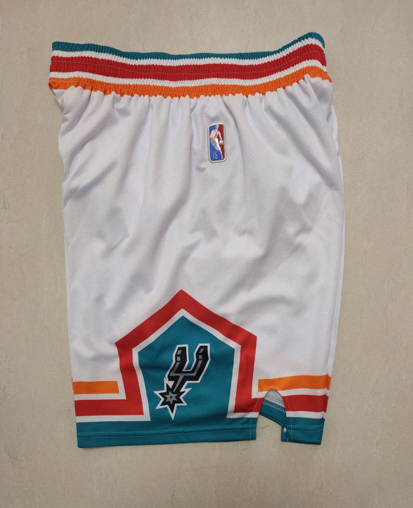 top-quality-hot-sale-basketball-shorts-2021-22-mens-san-antonio-spurs-75th-anniversary-jersey-shorts-white