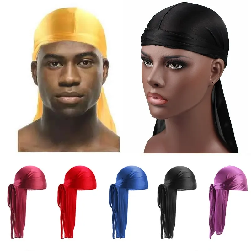 Unisex Men Women Durag Headwear Headwear Silk Pirate Cap Wrap Hats –  FlameRags