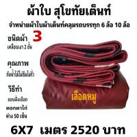 ผ้าใบผ้าเต็นท์ เงา2ชั้น ขนาดคลุมรถ  10 ล้อ  6X7 เมตร  2520 บาท