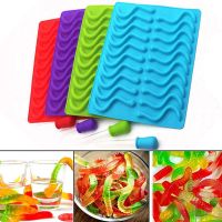 20 /53 Cavity Silicone Gummy Snake Worms Bear Chocolate Mold Sugar Candy Jelly Molds Ice Tube Tray Mold Baking Cake Tools