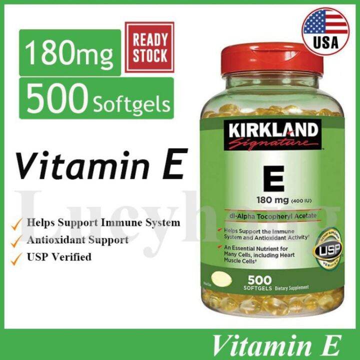 Kirkland Signature Vitamin E 180mg 500 Softgels Lazada