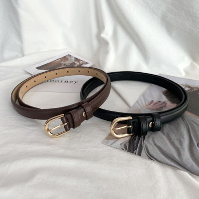 Small belt womens Jeans Belt womens summer simple versatile thin decorative belt black summer narrow  802H