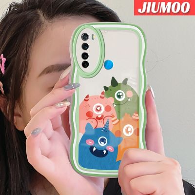 เคส JIUMOO สำหรับ Xiaomi Redmi Note 8 2021 Note 8T เคสลายการ์ตูนน้อยน่ารักสัตว์ประหลาดดีไซน์ใหม่แฟชั่นลายคลื่นเคสโทรศัพท์แบบใสเคสซิลิโคนแบบนิ่มป้องกันเลนส์กล้องเคสโปร่งใสกันกระแทก