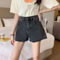 【hot】 Fringe Waist Straight Denim Shorts Color Korean Fashion Short Jeans Y2k Clothing