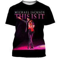 Michael Jackson T เสื้อผู้ชายผู้หญิงฤดูร้อนสบายๆ 3D พิมพ์ขนาดใหญ่เสื้อยืด Hip Hop แฟชั่น Harajuku Tops Tees