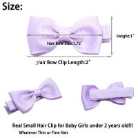 80 Pieces Baby Hair Clips 2 inches Hair Bows Fully wrapped alligator Clips for Infant and Baby Girls 40 Colors in Pairs