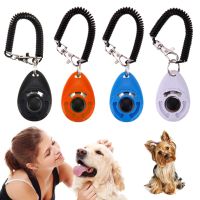 1 Piece Dog Training Clicker Plastic New Dogs Trainer Aid Too Adjustable Wrist Sound Keychain Whistle