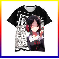 Anime Kaguya Sama รักเป็นสงครามเสื้อยืดผู้ชายผู้หญิงสบาย ๆ แฟชั่น 3D พิมพ์บวกขนาดเสื้อแขนสั้นเด็กเสื้อยืดเสื้อผ้าด้านบน XS-5XL