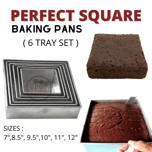 Aluminum Square Pan Baking ( 6 TRAY set ) Lazada PH