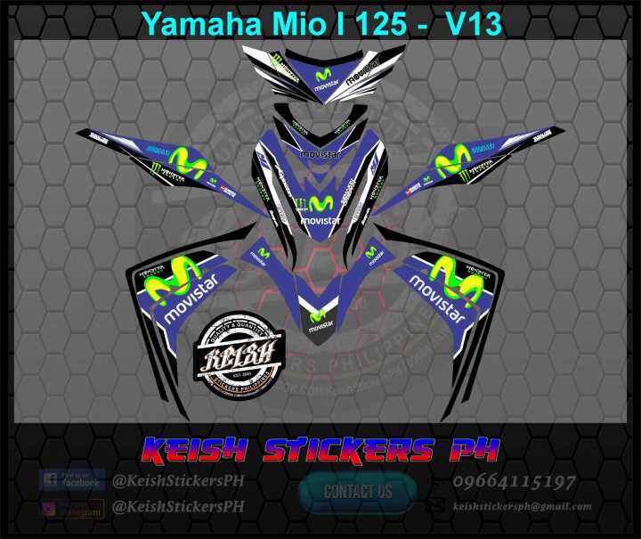 YAMAHA MIO I 125 DECAL KIT V13 | Lazada PH