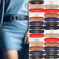 【YF】 Beltox Womens Girdle Elastic Stretch Wide Waist Belts W Rings Buckle Cummerbunds Ladies