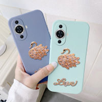 เคสโทรศัพท์ Huawei Nova11 Pro Nova 11i สีสันสดใสนุ่มเนียนพร้อมเคสซิลิโคนนิ่มตกแต่งรูปหงส์สวยงาม Huawei Nova11i Nova11pro กรอบโทรศัพท์แฟชั่น