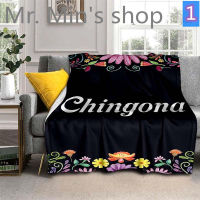 2023 Menjual panas Mexico Chingona Chingon Sublimation fleece travel throw blanket Printed custom blanket