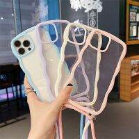 [Phone case]แฟชั่นการ์ตูนลูกอมสีสายคล้องสายกรณีโทรศัพท์สำหรับ IPhone 13 12 Pro Max 11 X XR 7 8บวกล้างเชือกเส้นเล็กเชือกกันกระแทกปก