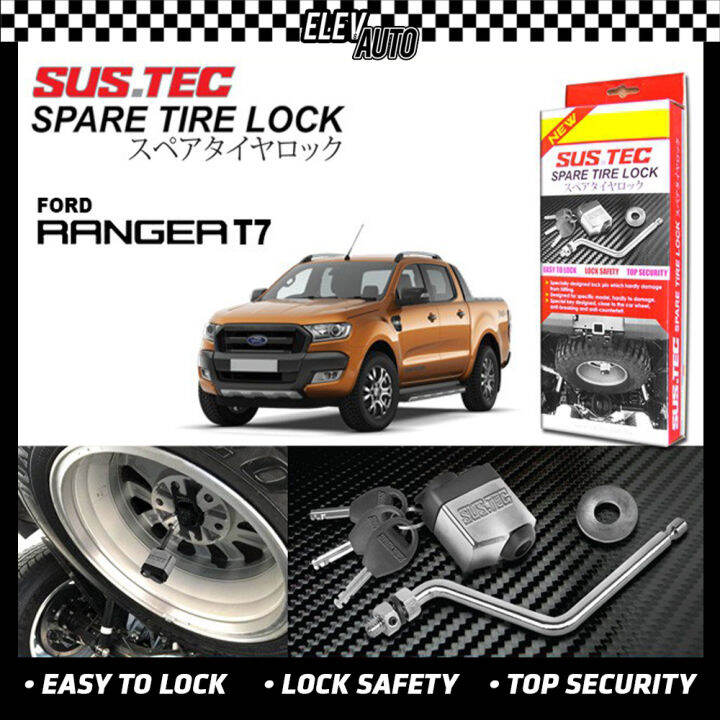 Ford Ranger T7 SUSTEC Spare Tire Wheel Lock AntiTheft Lazada