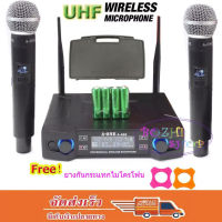 A-ONEชุดรับ-ส่งไมโครโฟนไร้สาย ไมค์ลอยคู่ UHF WIRELESS Microphone รุ่น A666